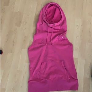 Racer back hooded sweatshirt